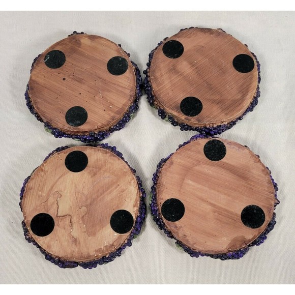 SOMMELIER Grape Expectations Wine , Cork and grapevine 4 Coasters - Picture 3 of 5